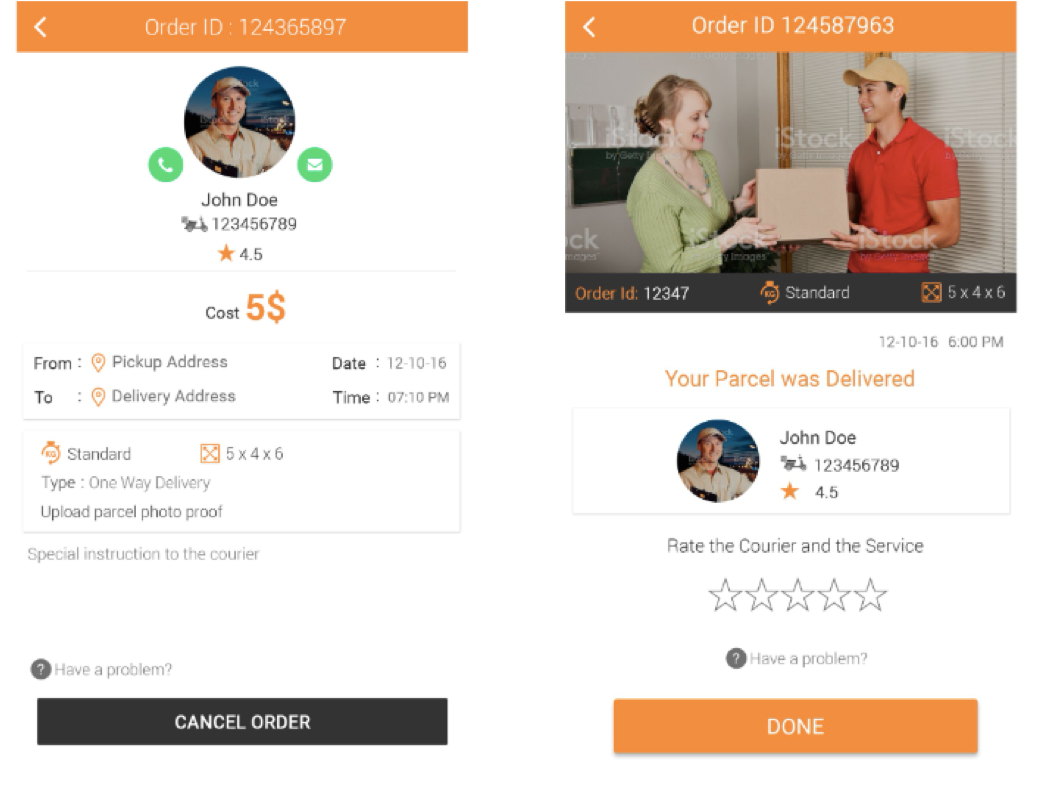 Courier Quote Delivery and Tracking App