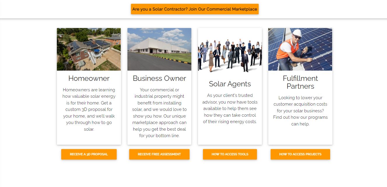 Solar Marketplace for commercial and industrial properties